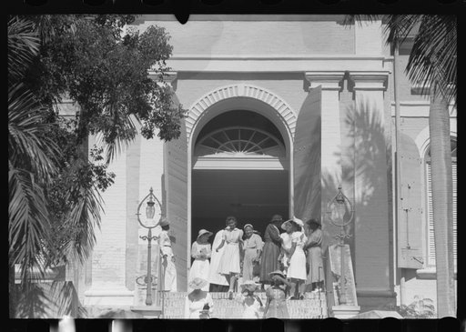 Untitled photo, possibly related to: Charlotte Amalie, St. Thomas Island, Virgin Islands. After the morning service on Christmas day