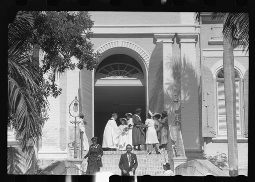 Charlotte Amalie, St. Thomas Island, Virgin Islands. After the morning service on Christmas day