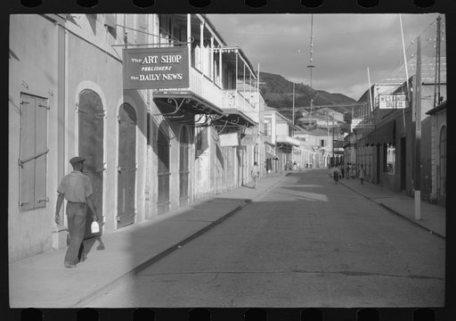 Untitled photo, possibly related to: Charlotte Amalie, St. Thomas Island, Virgin Islands. The main street