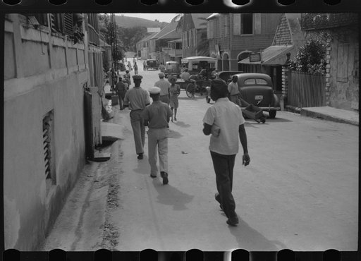 On a Saturday afternoon on one of the business streets in Christiansted, St. Croix, Virgin Islands