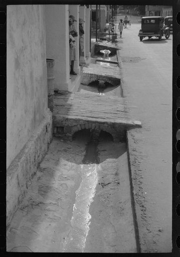 Untitled photo, possibly related to: An open sewer on one of the main streets in Christiansted, Virgin Islands