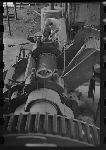 Getting machinery ready for the grinding season, Bethlehem Sugar Mill, St. Croix Island, Virgin Islands