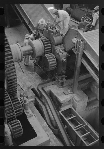 Untitled photo, possibly related to: Getting machinery ready for the grinding season, Bethlehem Sugar Mill, St. Croix Island, Virgin Islands