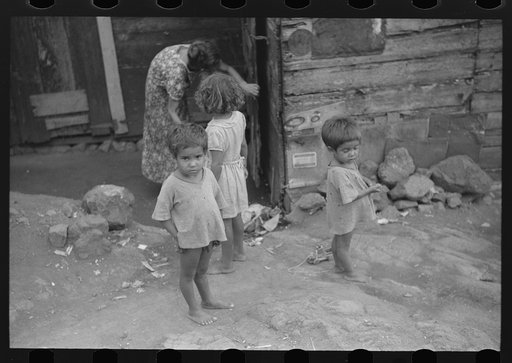 Children in the slum area, Yauco, Puerto Rico