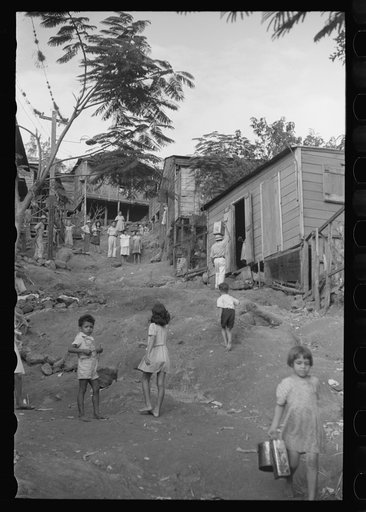 Untitled photo, possibly related to: Yauco, Puerto Rico. Street in the slum area