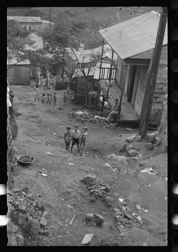 Yauco, Puerto Rico. Street in the slum area
