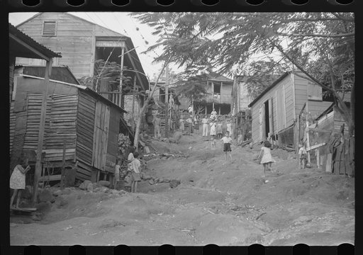 Untitled photo, possibly related to: Yauco, Puerto Rico. Street in the slum area