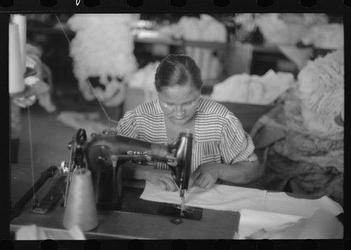San Juan, Puerto Rico. In the Everglades needlework factory