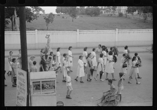 A funeral procession in Hato Rey, Puerto Rico