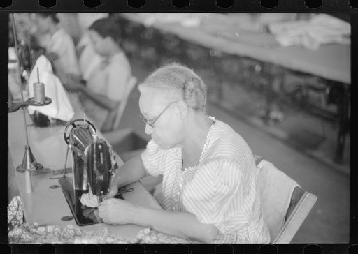 Untitled photo, possibly related to: In the Everglades needlework factory, San Juan, Puerto Rico