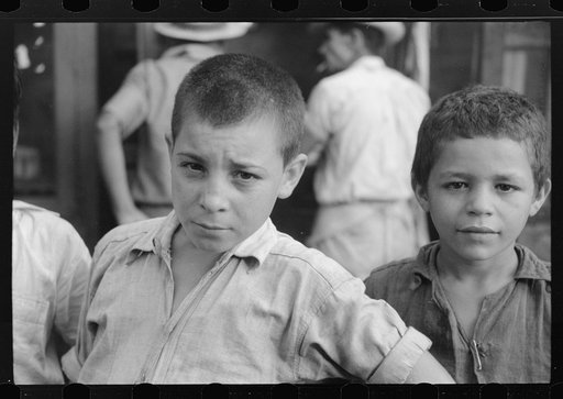 Untitled photo, possibly related to: Children who were begging for pennies in the market in Rio Piedras, Puerto Rico