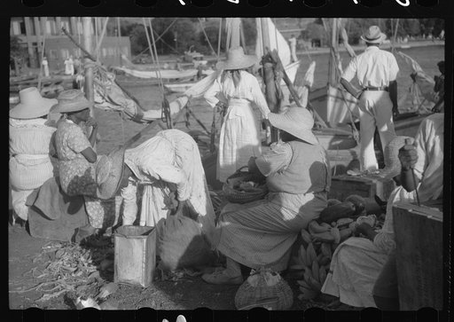 Women selling provisions at Tortolla wharf, St. Thomas, Virgin Islands
