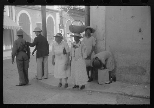 At a street corner in Charlotte Amalie, St. Thomas, Virgin Islands