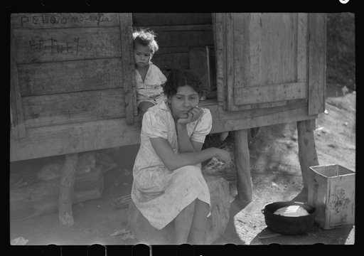 Untitled photo, possibly related to: At the home of a farm laborer along the road in the hills near Yauco, Puerto Rico