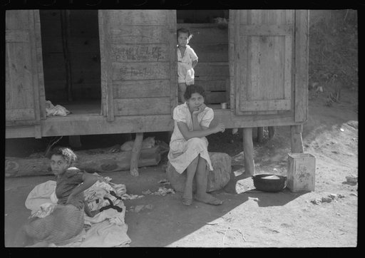 Untitled photo, possibly related to: At the home of a farm laborer along the road in the hills near Yauco, Puerto Rico