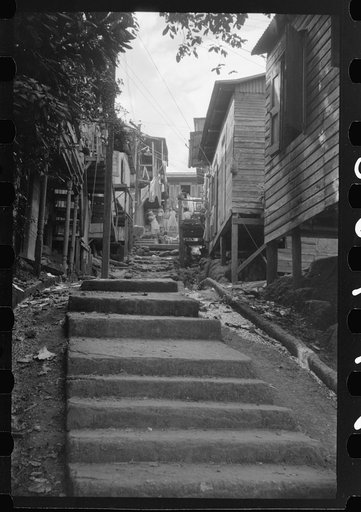 Untitled photo, possibly related to: A street in the slum area of the hill town of Lares, Puerto Rico