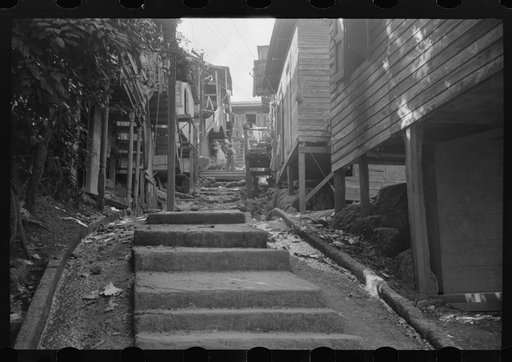 Untitled photo, possibly related to: A street in the slum area of the hill town of Lares, Puerto Rico