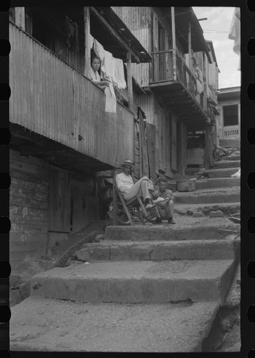 Untitled photo, possibly related to: A street in the slum area of the hill town of Lares, Puerto Rico