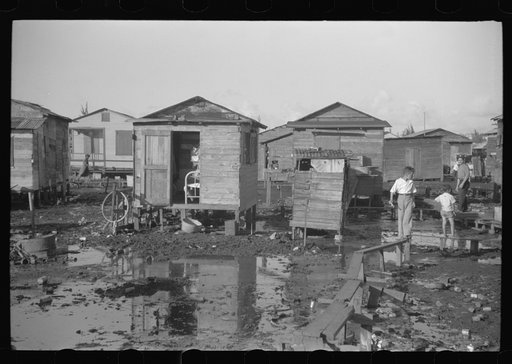 San Juan, Puerto Rico. Children in the slum area known as El Fangitto