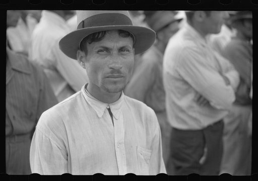 Yabucoa, Puerto Rico. Sugar worker at a strike meeting