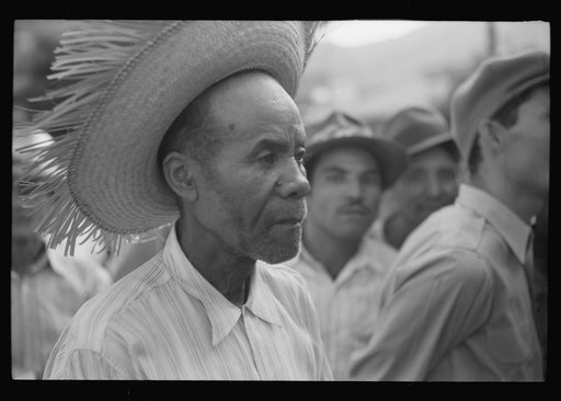 Untitled photo, possibly related to: Yabucoa, Puerto Rico. Sugar workers at a strike meeting in Yabucoa