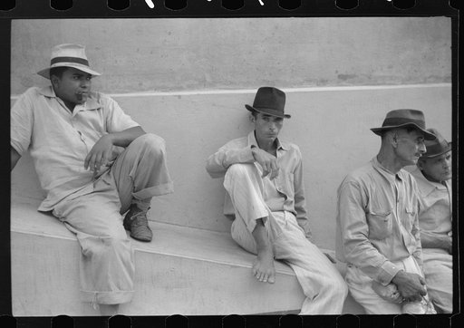 Yabucoa, Puerto Rico. Sugar workers at a strike meeting