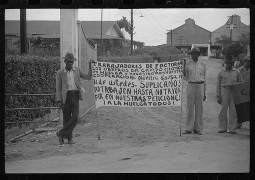 Yabucoa, Puerto Rico. Strikers near the sugar mill