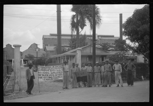 Yabucoa, Puerto Rico. Strikers near the sugar mill