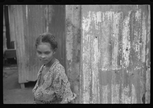 Untitled photo, possibly related to: Wife of a sugar mill worker who is on strike at the mill, Yabucoa, Puerto Rico