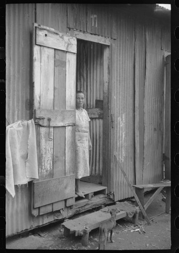 Untitled photo, possibly related to: Yabucoa, Puerto Rico. In the mill village at the sugar mill