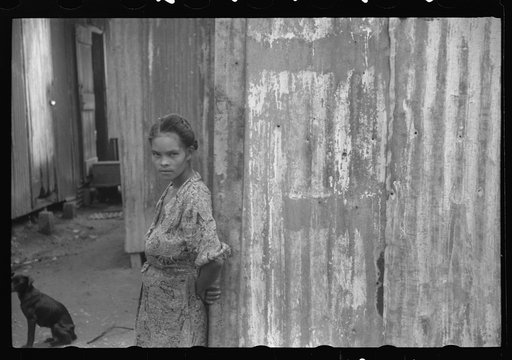 Yabucoa, Puerto Rico. Wife of a sugar mill worker who is on strike at the mill