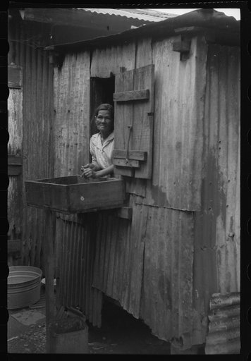 Yabucoa, Puerto Rico. Wife of a sugar mill worker who is on strike at the mill