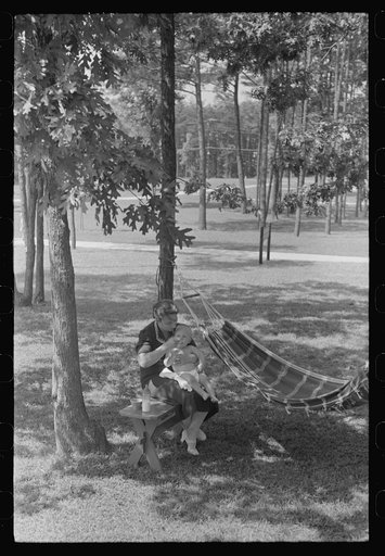 Untitled photo, possibly related to: Mother and baby at Greenbelt, Maryland