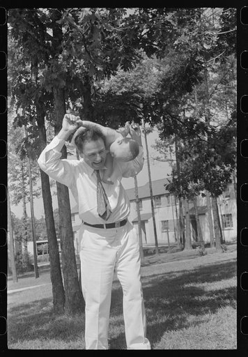 Untitled photo, possibly related to: Father and son at Greenbelt, Maryland