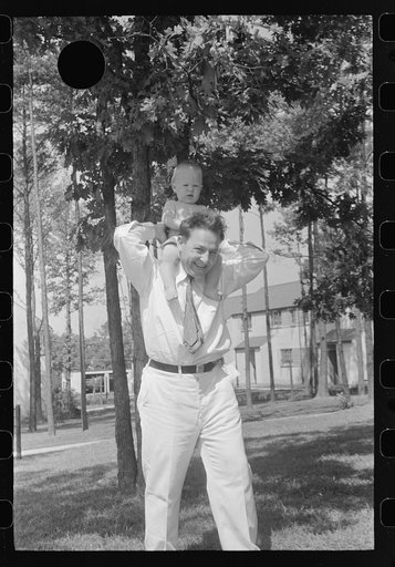 Untitled photo, possibly related to: Father and son at Greenbelt, Maryland