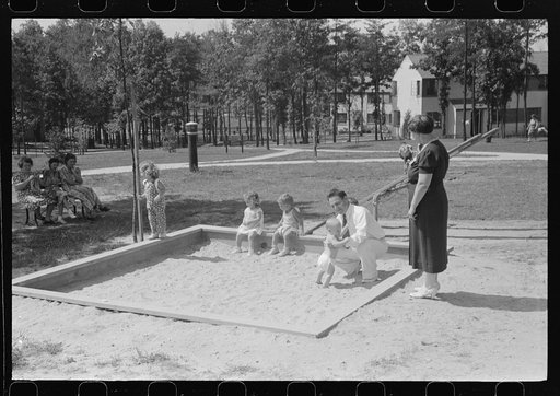 Untitled photo, possibly related to: Family at Greenbelt, Maryland