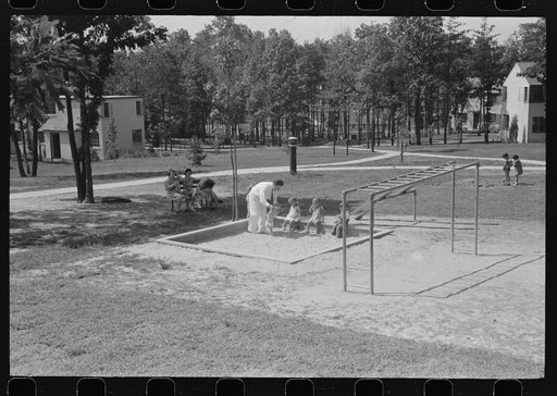 Untitled photo, possibly related to: Father and son at Greenbelt, Maryland