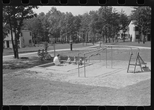 Untitled photo, possibly related to: Father and son at Greenbelt, Maryland