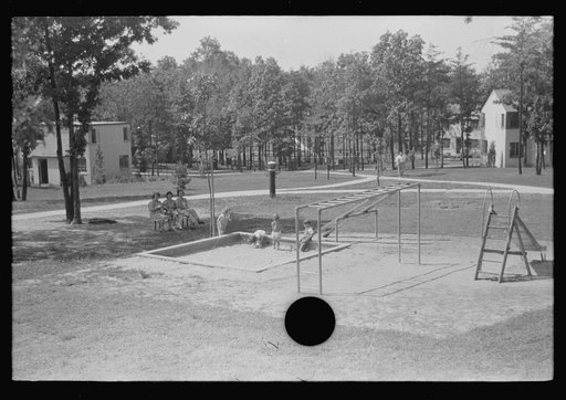 Untitled photo, possibly related to: Father and son at Greenbelt, Maryland