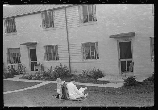 Untitled photo, possibly related to: Father and son at Greenbelt, Maryland