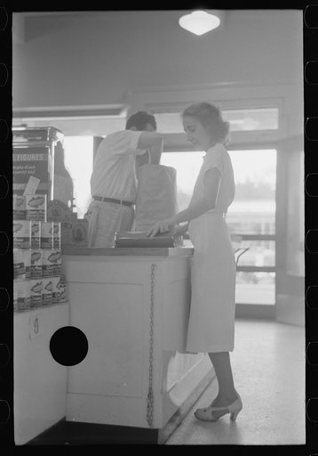 Untitled photo, possibly related to: Cooperative store at Greenbelt, Maryland