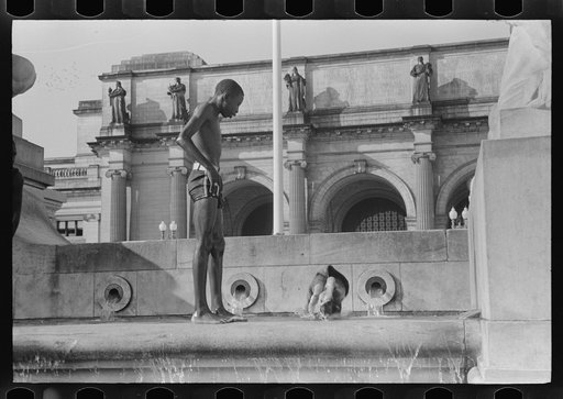 Untitled photo, possibly related to: Swimming in fountain across from Union Station, Washington, D.C.