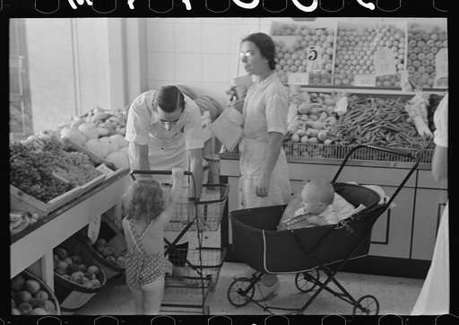 Untitled photo, possibly related to: Shopping in coop store, Greenbelt, Maryland