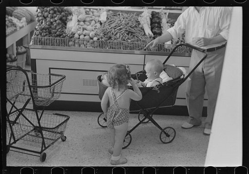 Untitled photo, possibly related to: Shopping in coop store, Greenbelt, Maryland