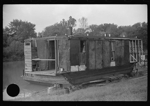 Untitled photo, possibly related to: Closeup of riverboat house, Charleston, West Virginia