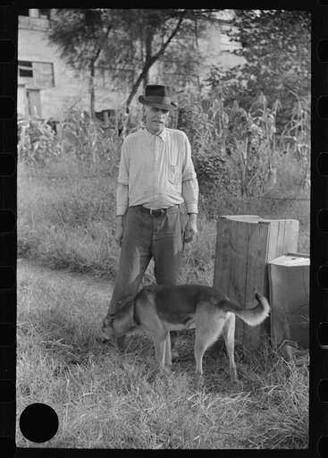 Untitled photo, possibly related to: Man living in shack by river, Charleston, West Virginia