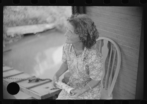 Untitled photo, possibly related to: Wife of WPA (Works Progress Administration) worker living on riverboat, Charleston, West Virginia