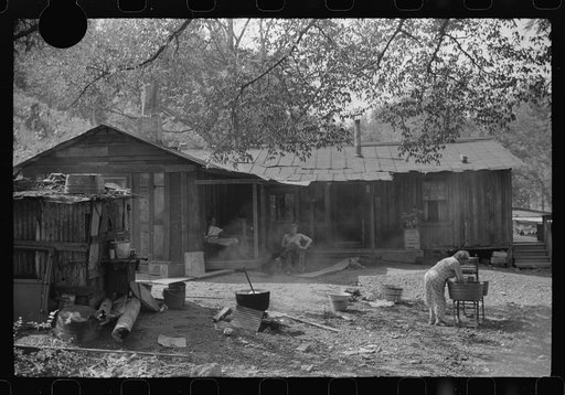 Untitled photo, possibly related to: Home of old and sick mine foreman and WPA (Works Progress Administration) workers and families, Charleston, West Virginia