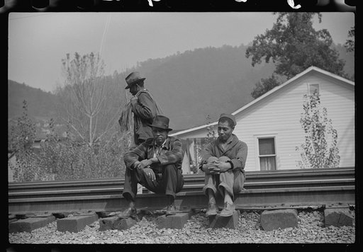 Untitled photo, possibly related to: "Settin' around." Mining town, Davey, West Virginia