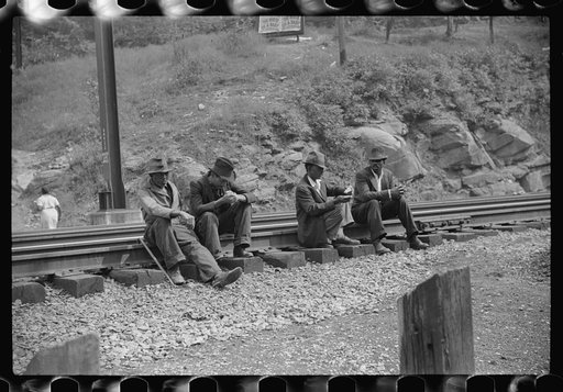 "Settin' around." Mining town, Davey, West Virginia